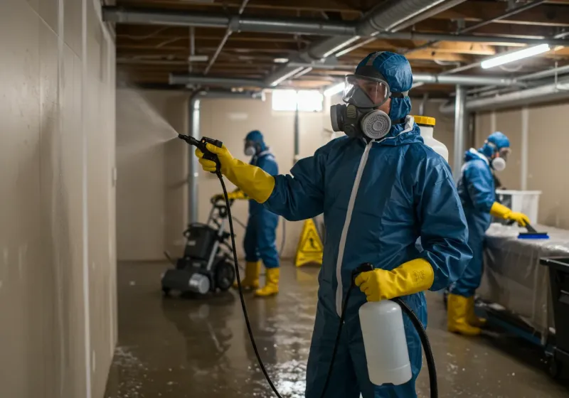 Basement Sanitization and Antimicrobial Treatment process in Lakewood Park, FL